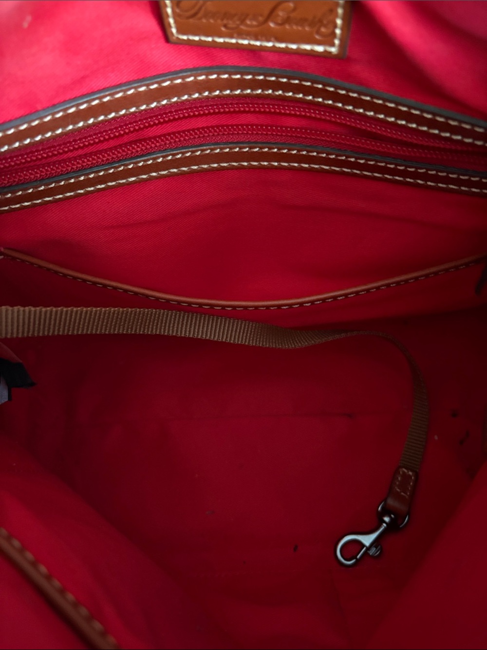 Dooney & Bourke Gray Satchel with Tan Trim - Picture 6 of 10